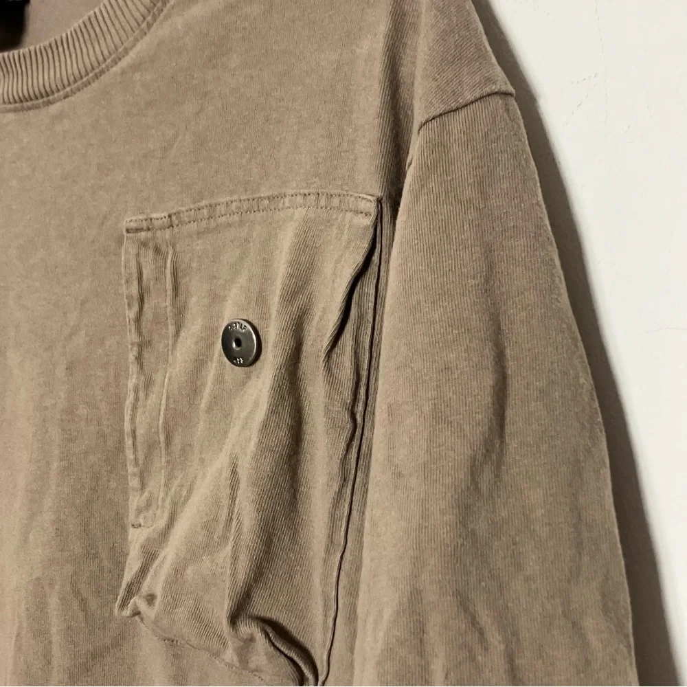 G-Star Raw Oversized Boxy Pocket T-Shirt in‎ Walnut Small